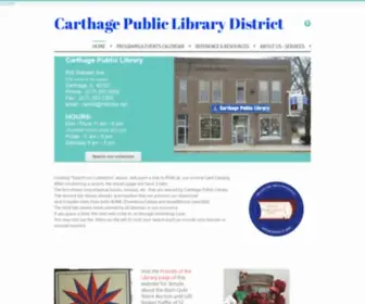 Carthagepubliclibrary.com(Carthage Public Library District) Screenshot