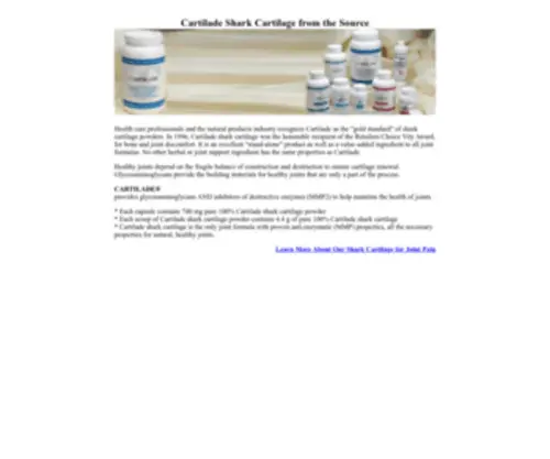 Cartilade.com(Alternative Medicine Solution) Screenshot