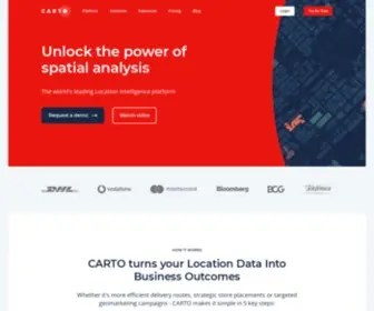 Carto.com(Location Intelligence Platform for Spatial Analytics) Screenshot