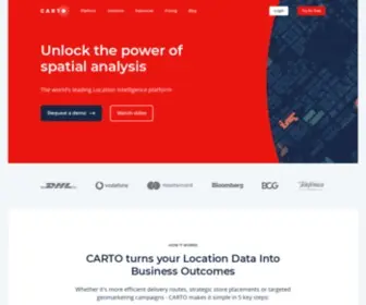 Cartodb.com(Unlock the power of spatial analysis) Screenshot