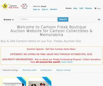 Cartoonfreakboutique.com(Auction Site For Cartoon Collectors) Screenshot