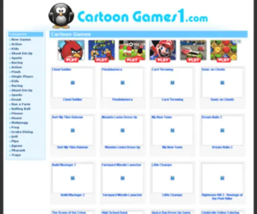 Cartoongames1.com(Cartoongames1) Screenshot