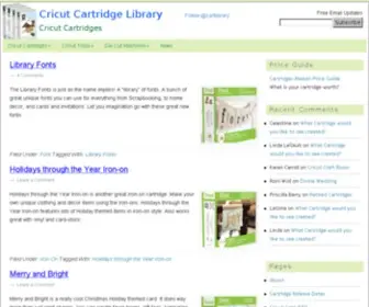 Cartridgelibrary.com(Cricut Cartridge Library) Screenshot