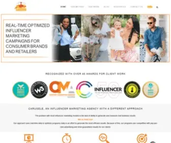 Carusele.com(Carusele, Expert Influencer Marketing Agency) Screenshot