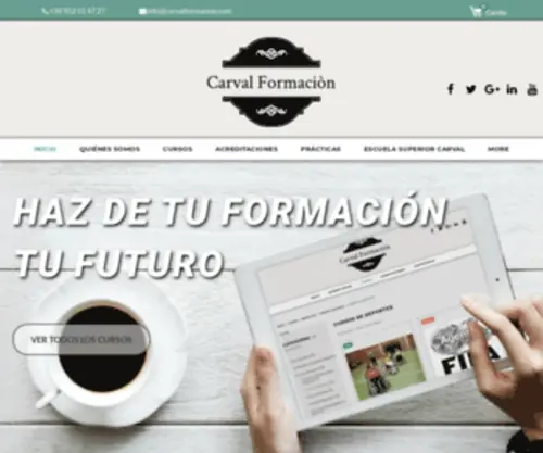 Carvalformacion.com(Carval Formaci) Screenshot