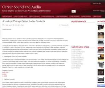 Carversound.com(Carver Sound and Audio) Screenshot