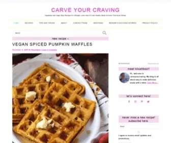 Carveyourcraving.com(Easy Vegetarian & Indian Recipes on a Budget) Screenshot