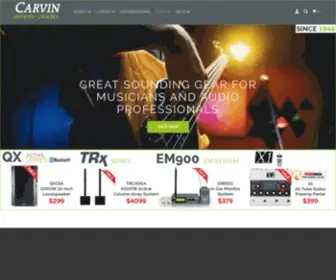 Carvinaudio.com(Carvin Audio Great Sounding Gear For Musicians and Sound Professionals) Screenshot