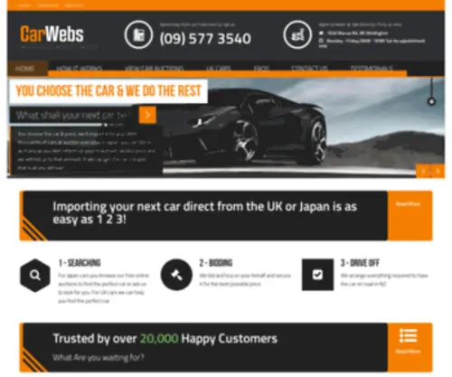 Carwebs.co.nz(Car Webs) Screenshot