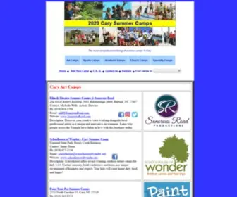 Carycamps.com(Cary Summer Camps) Screenshot