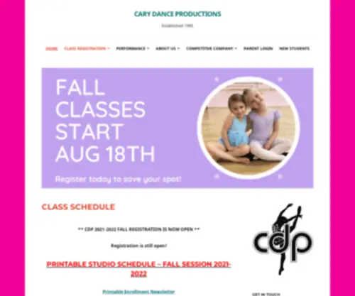 Carydance.com(Established 1995) Screenshot
