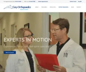 Caryortho.com(Cary Orthopaedics) Screenshot