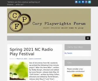 Caryplaywrightsforum.org(Writers are the creative wellspring of theatre) Screenshot