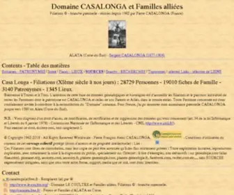 Casa-Longa.org(Généalogie) Screenshot