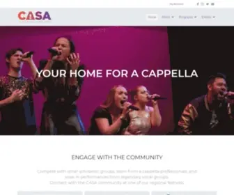 Casa.org(Contemporary A Cappella Society) Screenshot