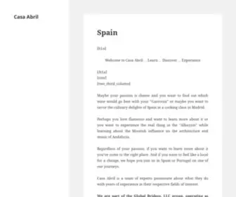 Casaabril.com(Casa Abril. Spain Tours... Maybe your passion) Screenshot