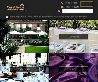 Casablancahire.com(Marquee Hire London) Screenshot
