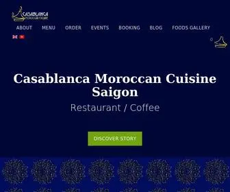 Casablancasaigon.com(Casablanca Moroccan Cuisine Saigon Restaurant) Screenshot