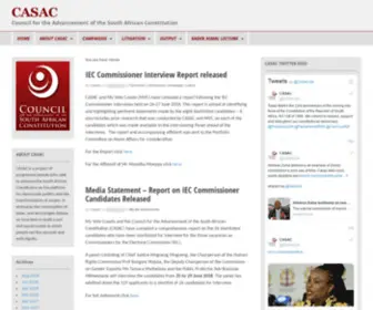 Casac.org.za(Council for the Advancement of the South African Constitution) Screenshot