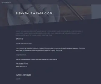 Casaciofi.it(Bienvenue) Screenshot