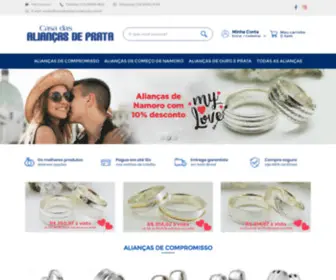 Casadasaliancasdeprata.com.br(Alianças de Compromisso e Namoro) Screenshot