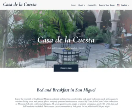 Casadelacuesta.com(San Miguel Bed and Breakfast) Screenshot