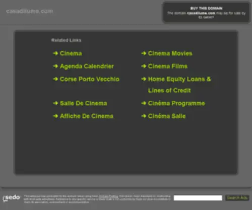 Casadilume.com(Cin) Screenshot