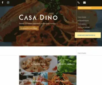 Casadino.co.uk(A traditional Italian restaurant in Chiswick offering authentic Italian fine dining) Screenshot