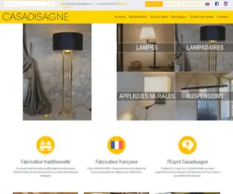 Casadisagne.com(Luminaire decoratif contemporain haut de gamme fabriqué France) Screenshot