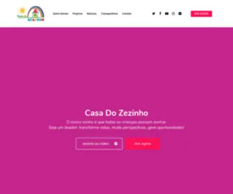 Casadozezinho.org.br(O nosso sonho é que todas as crianças possam sonhar. Seja um doador) Screenshot