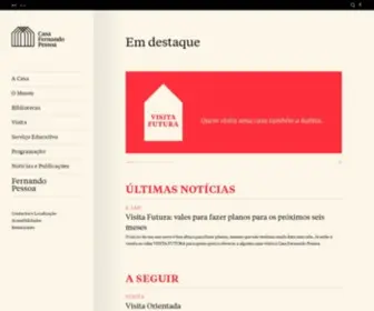 Casafernandopessoa.pt(Casa Fernando Pessoa) Screenshot
