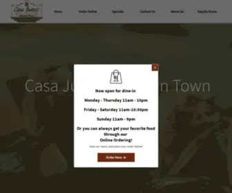 Casajuarezstl.com(Casa Juarez Mexican Town) Screenshot