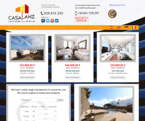 Casalanz.es(Inmobiliaria Lanzarote) Screenshot