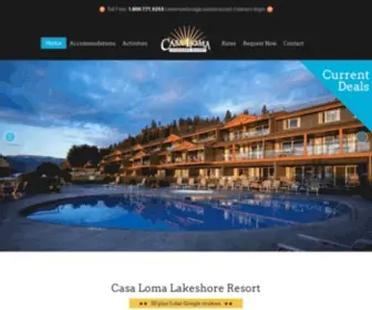 Casaloma.com(Casa Loma Lakeshore Resort) Screenshot