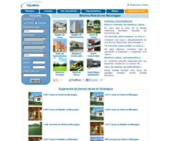 Casanica.com(Inmobiliarias, Bienes Raíces en Nicaragua) Screenshot