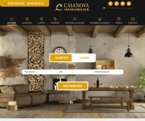 Casanovaimmobilier.com(Casanova Immobilier) Screenshot