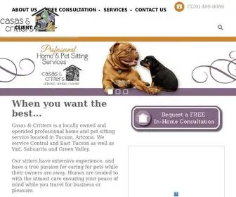 Casasandcritters.com(Best Tucson Pet Sitters) Screenshot