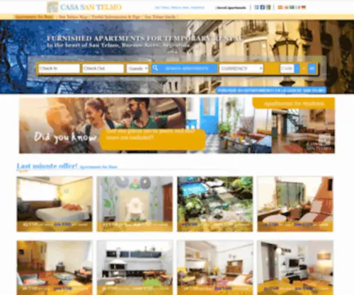 Casasantelmo.com(Furnished Apartments for temporary rental) Screenshot