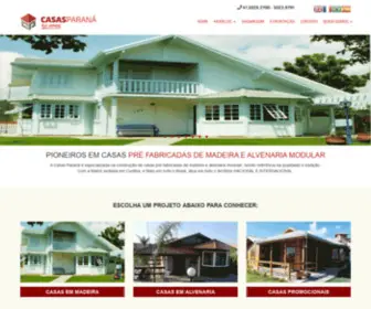 Casasparana.com.br(A Casas Paraná é especializada na construção de casas pré) Screenshot