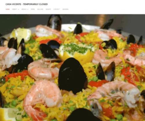 Casavicente.com(Casa Vicente Restaurante Espanol) Screenshot