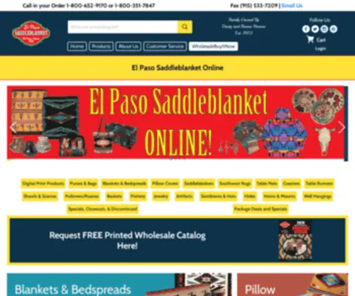 Casaziasaddlery.com(El Paso Saddleblanket Co) Screenshot