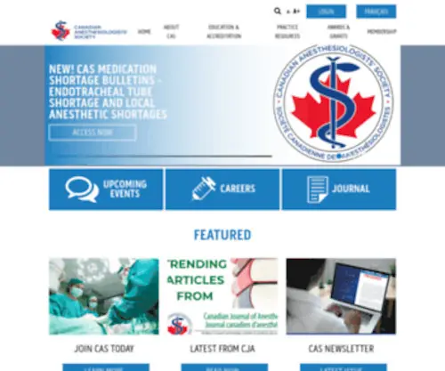Cas.ca(Canadian Anesthesiologists' Society) Screenshot