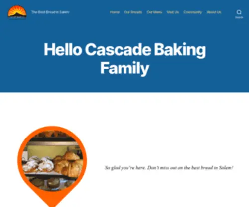Cascadebaking.com(Cascade Baking Company) Screenshot