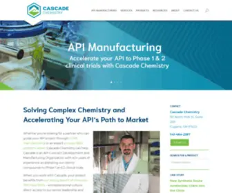 Cascadechemistry.com(API Manufacturing and Process R&D) Screenshot