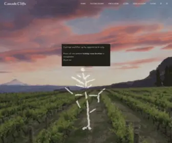 Cascadecliffs.com(Cascade Cliffs Vineyard & Winery) Screenshot