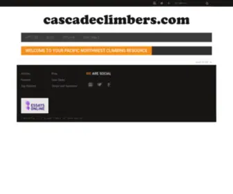 Cascadeclimbers.com(Your resource for climbing in the Pacific Northwest) Screenshot