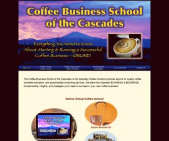 Cascadecoffeeschool.com(The Coffee Business School of the Cascades) Screenshot