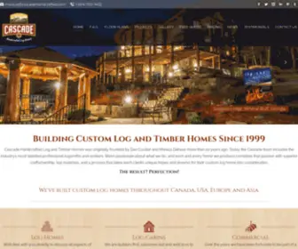 Cascadehandcrafted.com(Log Homes) Screenshot