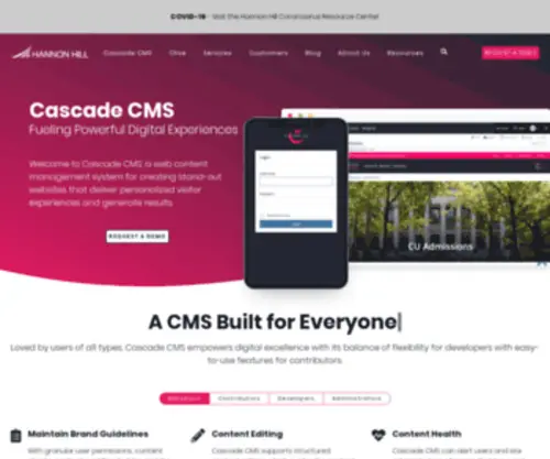 Cascadeserver.com(Web Content Management) Screenshot