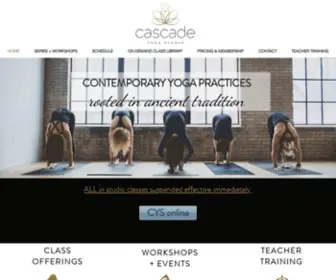 Cascadeyogastudio.com(Cascade Yoga Studio) Screenshot